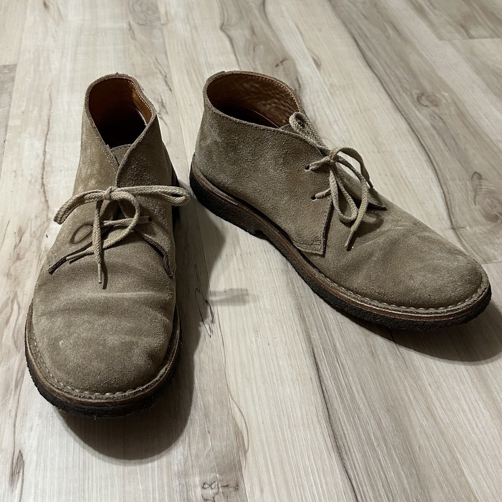 Astorflex Men's Size 10US 43EU Tan Suede Crepe Sole Chukka Boots Made In Italy